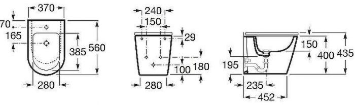 Биде Roca Inspira Round 357527000 Белое