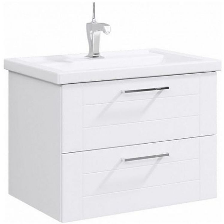 Тумба под раковину Aqwella Манчестер 70 MAN01072 подвесная Белый глянец