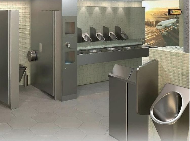 Писсуар Nofer 13004.B подвесной Нержавеющая сталь глянцевая