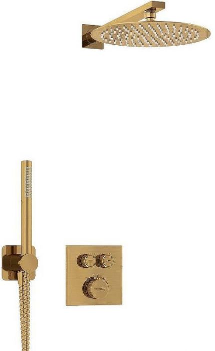 Душевая система WasserKRAFT Aisch A5548.180.259.285.194.286 Thermo с термостатом Золото матовое