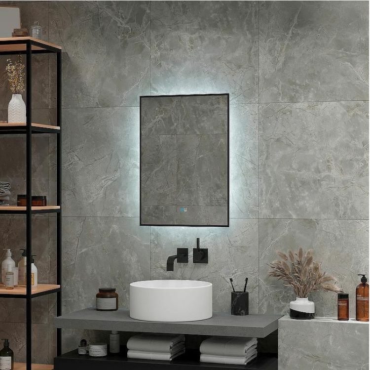 Зеркало Континент Amer 500х700 ЗЛП2272 с подсветкой с сенсорным выключателем с подогревом