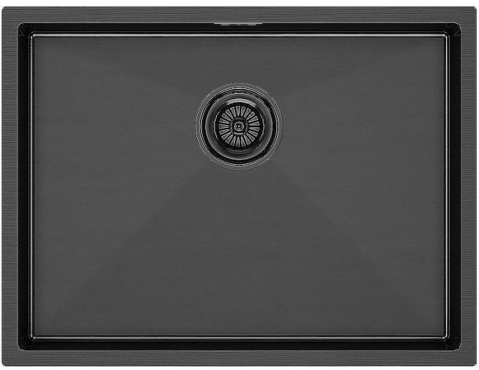 Кухонная мойка Paulmark Next 58 Uni PM215844-GM Вороненая сталь