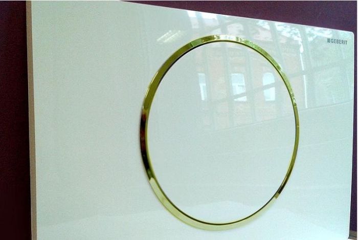 Клавиша смыва Geberit Sigma 10 115.758.KK.5 Белый/золото