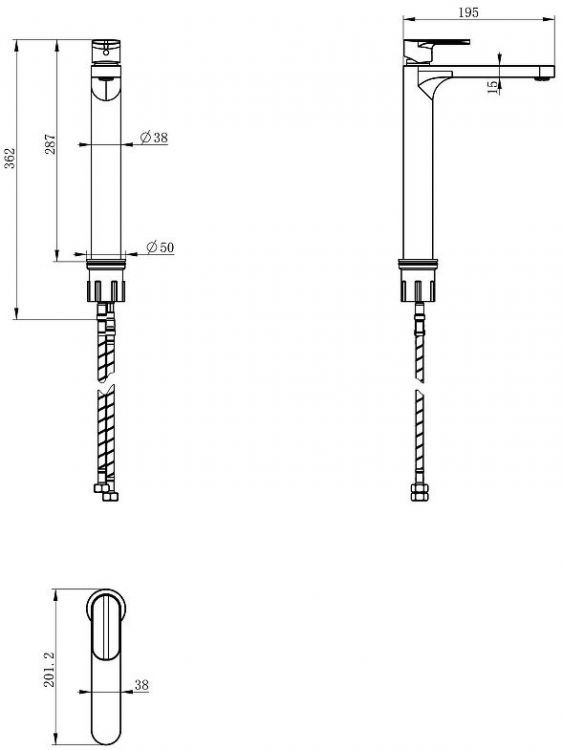 Смеситель для раковины Wonzon & Woghand WW-H1034-CR цвет Хром Смеситель для раковины Wonzon & Woghand WW-H1034-CR цвет Хром