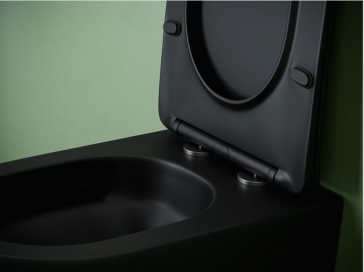 Подвесной унитаз CERAMICANOVA Uno смыв Торнадо 490x360x360 черный матовый Подвесной унитаз CERAMICANOVA Uno смыв Торнадо 490x360x360 черный матовый