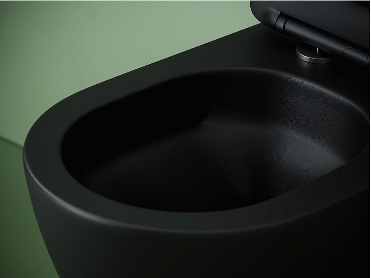 Подвесной унитаз CERAMICANOVA Uno смыв Торнадо 490x360x360 черный матовый Подвесной унитаз CERAMICANOVA Uno смыв Торнадо 490x360x360 черный матовый