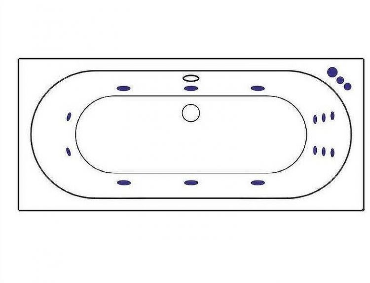 Акриловая ванна Excellent Oceana Slim 170x75 WAEX.OCE17S.SMART.CR с гидромассажем