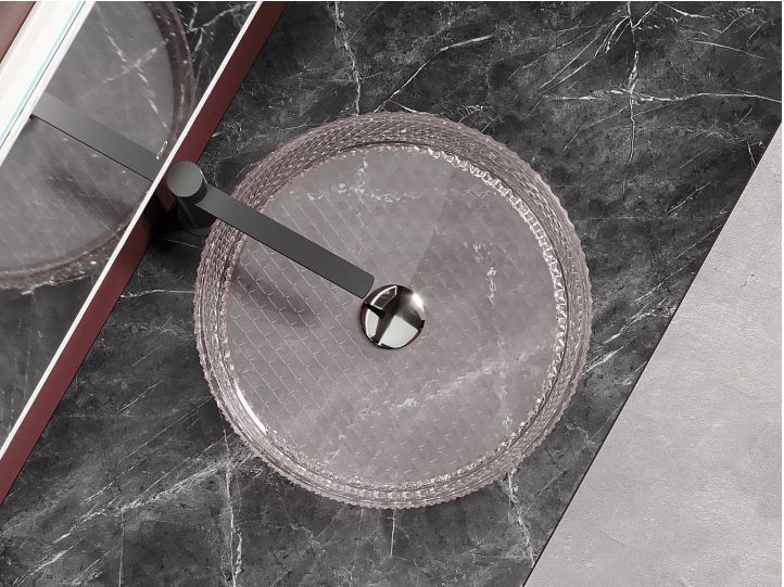 Умывальник CERAMICANOVA Cristal чаша накладная круглая 360 мм (цвет розовый) CN6061 Умывальник CERAMICANOVA Cristal чаша накладная круглая 360 мм (цвет розовый) CN6061