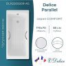 Чугунная ванна Delice Parallel 170х70 DLR220505R-AS с ручками с антискользящим покрытием