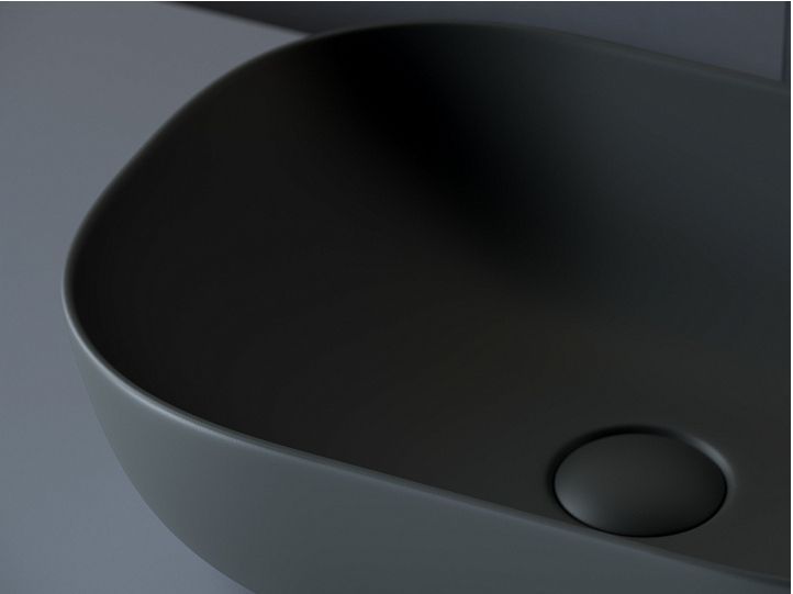 Умывальник CERAMICANOVA Element чаша накладная прямоугольная (цвет Темный Антрацит Матовый) CN6009MDH Умывальник CERAMICANOVA Element чаша накладная прямоугольная (цвет Темный Антрацит Матовый) CN6009MDH