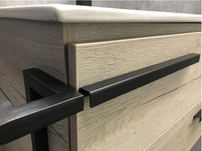 Тумба с раковиной Comforty Дюссельдорф 90 00-00004093 Дуб дымчатый