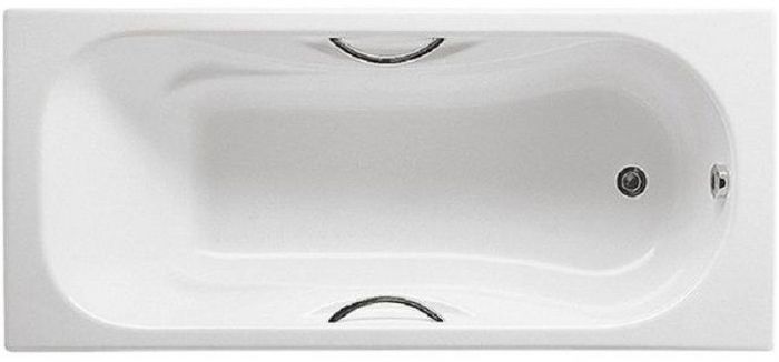 Чугунная ванна Roca Malibu 170x70 2333G0000 с отверстиями для ручек с антискользящим покрытием