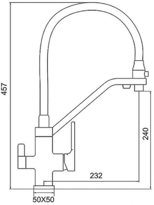 Смеситель для кухни Gappo G17-6 G4317-6 Черный матовый