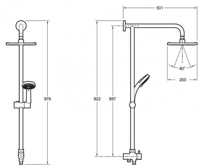Душевая система Jacob Delafon EO E45893-CP Хром
