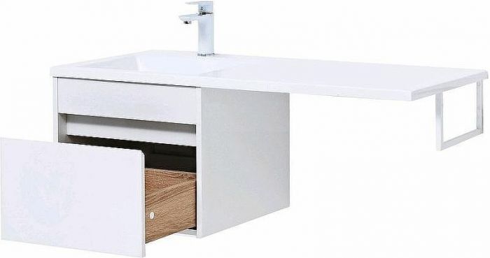 Тумба с раковиной Aquanet Токио 110 L 239208 подвесная Белая