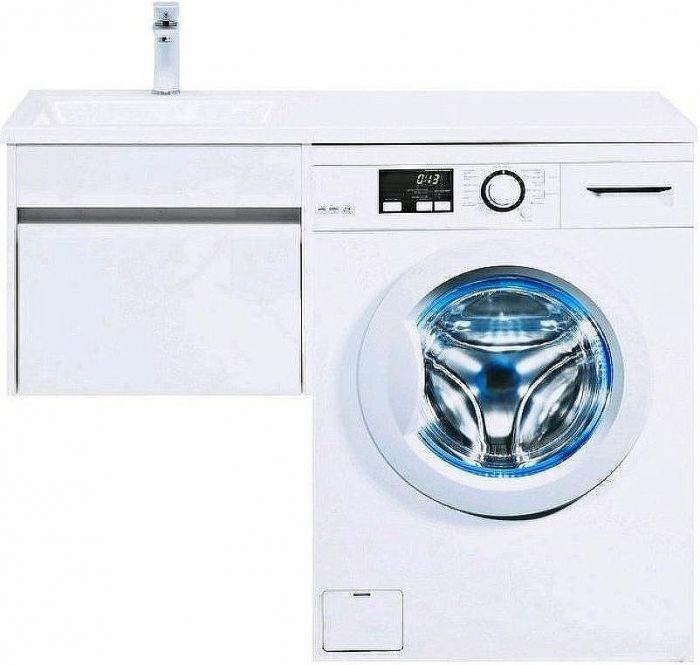 Тумба с раковиной Aquanet Токио 110 L 239208 подвесная Белая