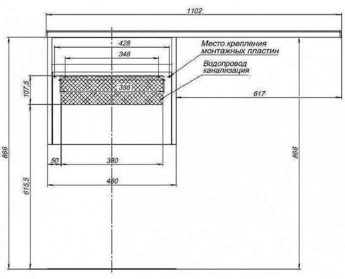 Тумба с раковиной Aquanet Токио 110 L 239208 подвесная Белая