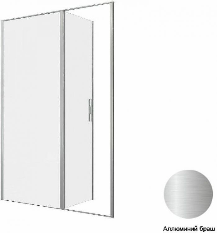 Душевая дверь Allen Brau Priority 140 3.31035.BA профиль Серебро браш стекло прозрачное