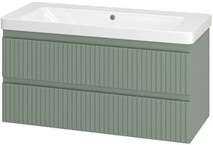 Тумба с раковиной Brevita Victory 105 УТ000016000 подвесная Зеленая матовая