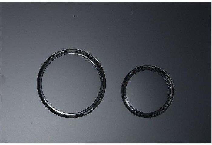 Клавиша смыва KK POL M11 350/PPC/143-00-07 Черная матовая Черная глянцевая