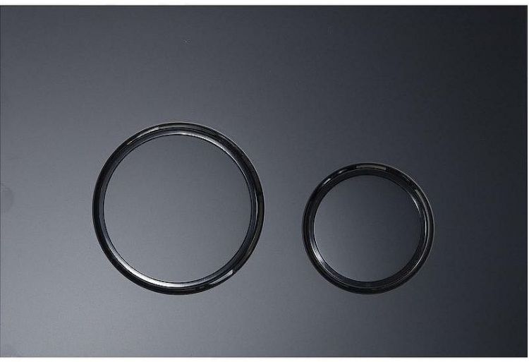 Клавиша смыва KK POL M11 350/PPC/143-00-07 Черная матовая Черная глянцевая