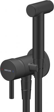 Гигиенический душ SANCOS Atom со смесителем, цвет черный матовый, SC2001MB