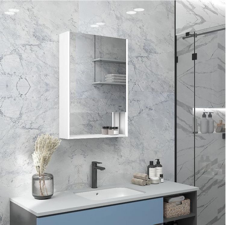 Зеркальный шкаф Reflexion Box 500х800 RF2420WH с подсветкой Белый матовый