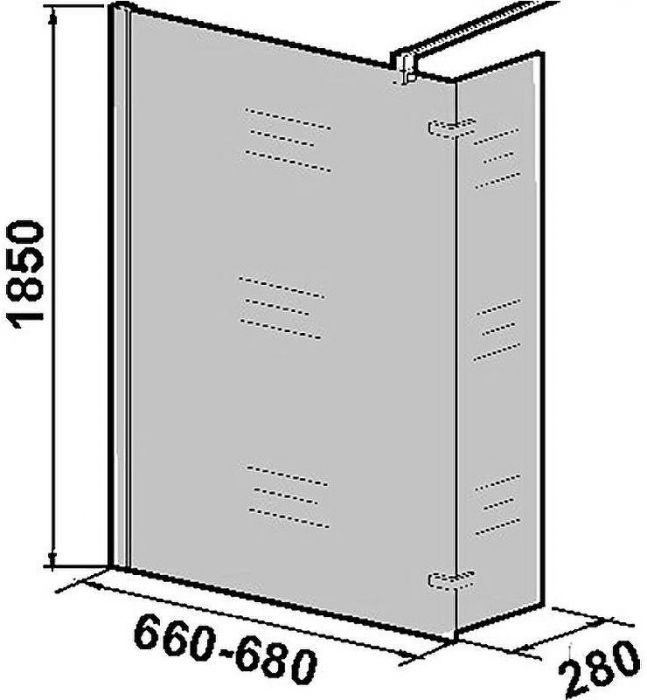 Душевая перегородка WeltWasser WW400 70G+30G 10000002945 профиль Хром стекло прозрачное