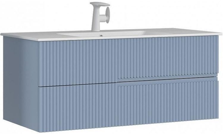 Тумба с раковиной Orka Moonlight 120 5001507 подвесная Голубая матовая