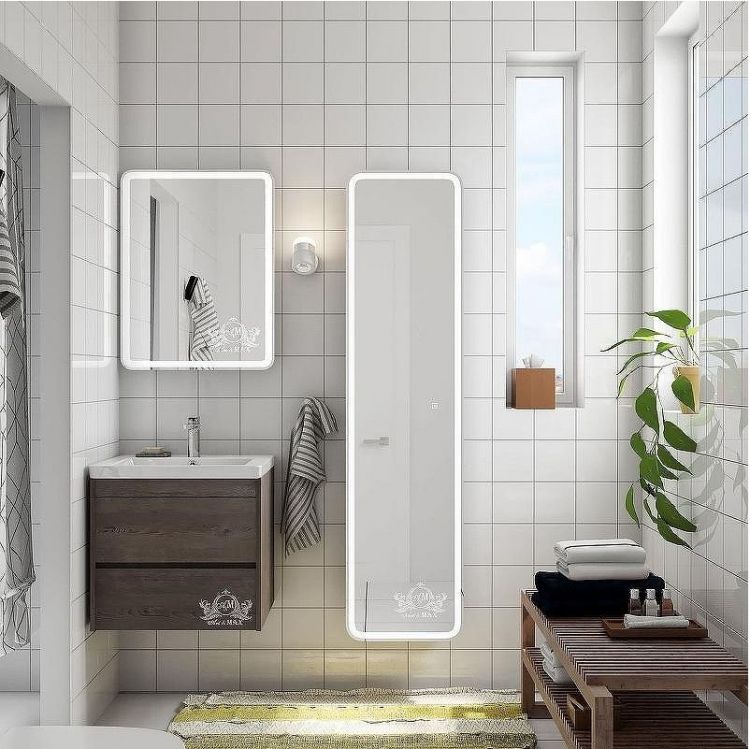 Зеркальный шкаф Art&Max Platino AM-Pla-600-800-1D-R-DS-F с подсветкой с сенсорным выключателем Белый Зеркальный шкаф Art&Max Platino AM-Pla-600-800-1D-R-DS-F с подсветкой с сенсорным выключателем Белый