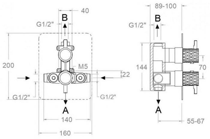 Душевая система Ramonsoler Odisea Joya K5987021OC с термостатом Золото брашированное