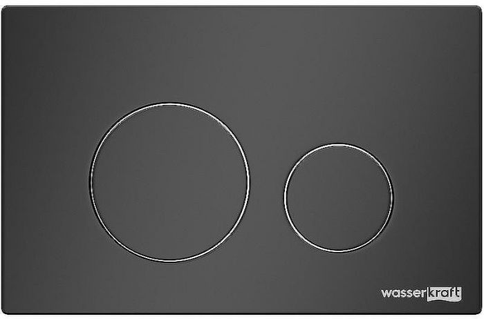 Инсталляция WasserKRAFT Glan 66TLT.010.ME.WH.MB02 для унитаза Белое стекло с Черной матовой клавишей смыва