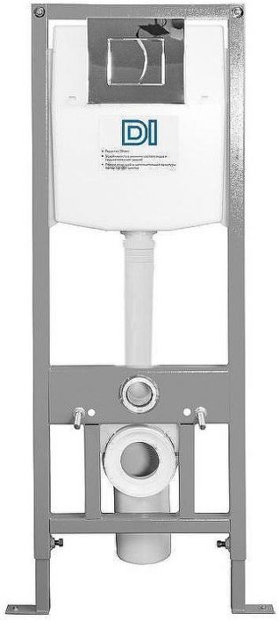 Комплект унитаза с инсталляцией Rosa Рио 4610119204082 с сиденьем Микролифт и клавишей смыва Хром