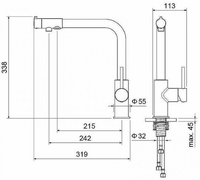 Смеситель для кухни Aquatek Европа AQ1386CR Хром