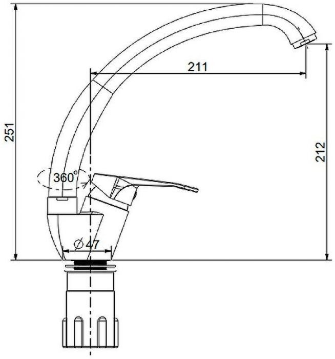 Смеситель для кухни Splenka S202.41.05 Сатин