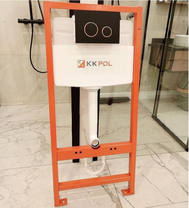 Клавиша смыва KK POL M11 V3 SPP/016/0/K Черная матовая Золото глянцевое