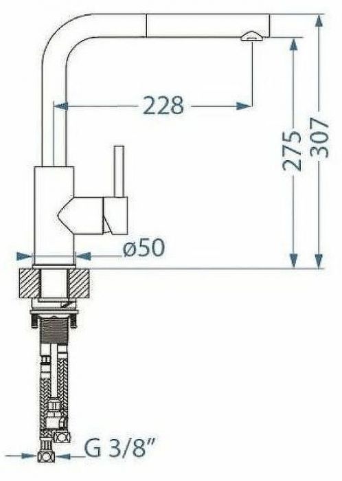 Смеситель для кухни Alveus Zeos P Monarch Black Matt 1136505 Черный матовый