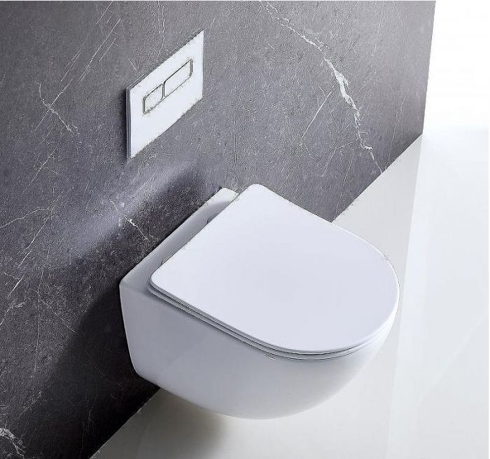 Комплект унитаза BelBagno Amanda BB051CHR+BB051SC с инсталляцией Grohe Rapid SL 38811KF0 с сиденьем Микролифт и Черной матовой клавишей смыва