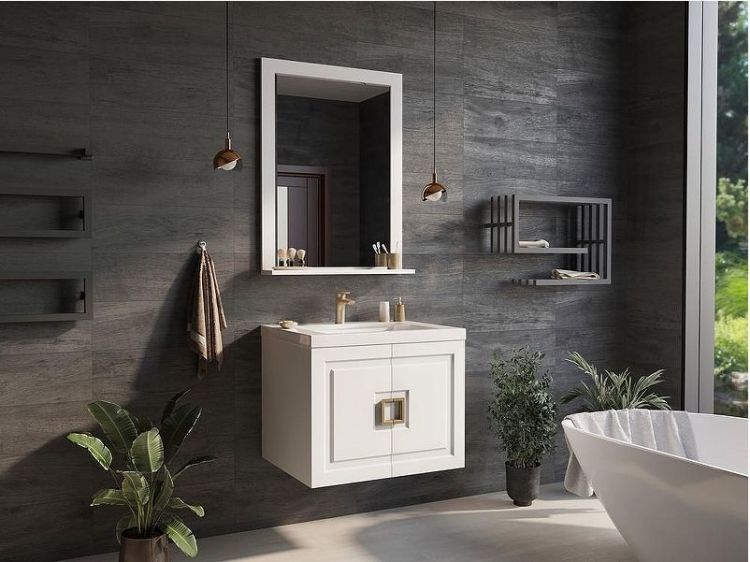 Тумба с раковиной Misty Галвер 60 УТ000012974 подвесная Белая Тумба с раковиной Misty Галвер 60 УТ000012974 подвесная Белая