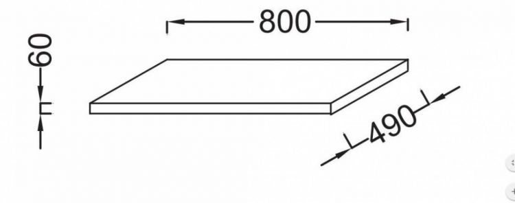 Столешница для раковины Jacob Delafon Terrace, 80 см, EB1193-N06 Столешница для раковины Jacob Delafon Terrace, 80 см, EB1193-N06