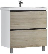 Тумба под раковину Vigo Cross 80 449 цвет Дуб давос натуральный Белый