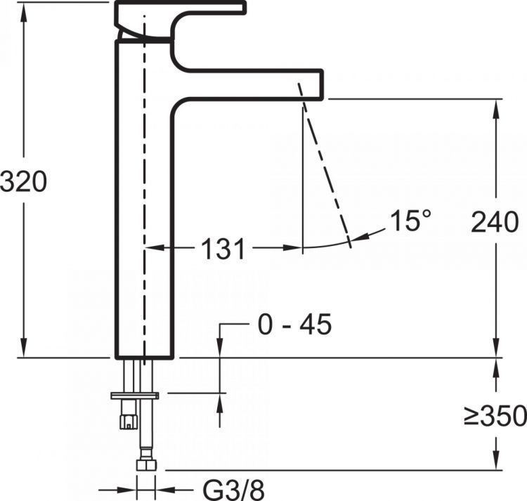 Смеситель для раковины Jacob Delafon Strayt 98340D-CP, хром