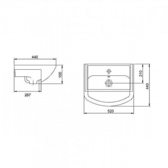 Комплект мебели для ванной Grossman Eco Line 50 105205 Белый