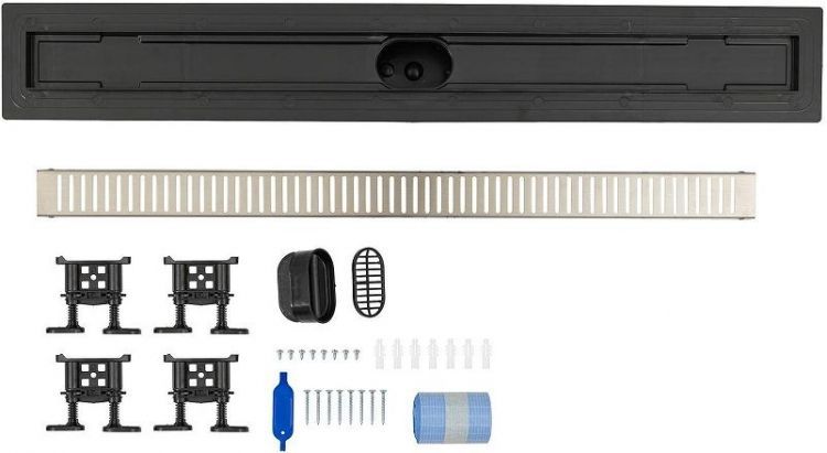 Душевой лоток Logan L007L-750 348105 с решеткой цвет Нержавеющая сталь