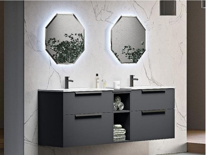 Зеркало Cezares 80 45079 с подсветкой многоугольное