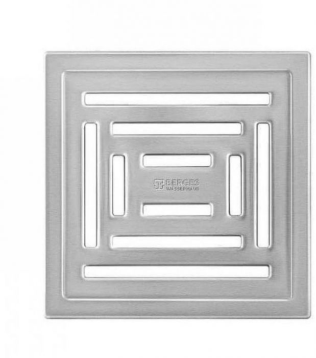 Душевой трап Berges Platz Uno 100x100 090169 с решеткой Хром матовый