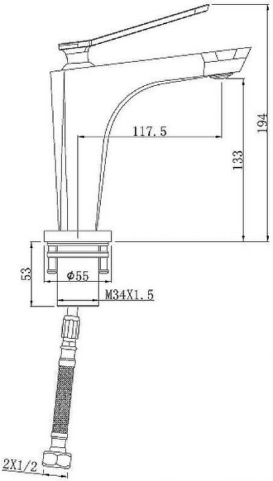 Смеситель для раковины Comforty FC088A-CMT 00004149945 Черный