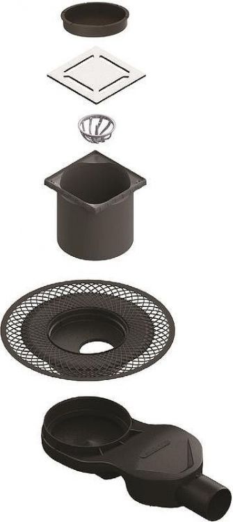 Душевой трап Berges Platz Norma 150x150 092159 с решеткой Золото