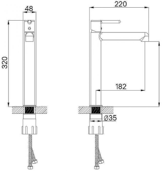 Смеситель для раковины Iddis Aiger AIGMG01i01 Золото матовое