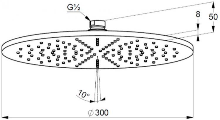 Верхний душ Kludi A-Qa 6433053-00 цвет Белый матовый